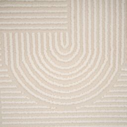 Kukoon Retro Silver Grey Modern Abstract Living Area Runner Rug - Size: 120 cm x 170 cm - thumbnail 3