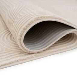 Kukoon Retro Silver Grey Modern Abstract Living Area Runner Rug - Size: 120 cm x 170 cm - thumbnail 6
