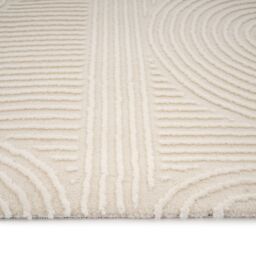 Kukoon Retro Silver Grey Modern Abstract Living Area Runner Rug - Size: 120 cm x 170 cm - thumbnail 5