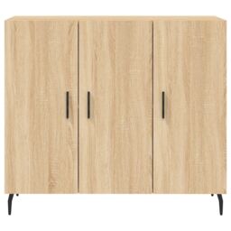 Berkfield Home Sideboard Sonoma Oak 90x34x80 cm Engineered Wood in Brown - Size: 90 x 34 x 80 cm - thumbnail 6
