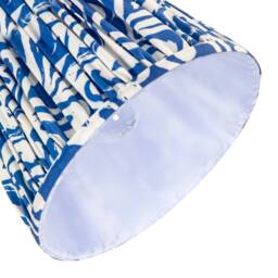 Happy Homewares Modern Blue Nova Pleated Cotton Fabric Lamp Shade with Tapered Design - Size: 10 inches - thumbnail 4
