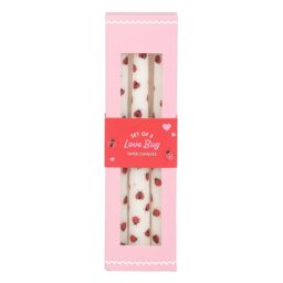 Something Different Love Bug Ladybird Taper Candle (Pack of 3) in White - thumbnail 5