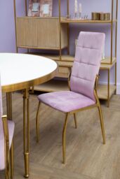 Orsina Velvet Dining Chair, Modern Dining Chair, Velvet Upholstered Dining Chair for Home in Purple - thumbnail 5