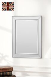 Yearn Mirrors Angled Wall Mirror Champagne 95x120.5cm in Metallic Silver - Size: 95x120.5 cm - thumbnail 1