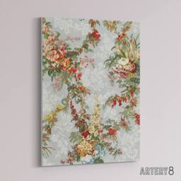 "Artery8 Elegant Vintage Flower Pattern Wyatt Canvas Wall Art Print - Size: W12"" x H16""" - thumbnail 2