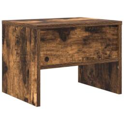 Berkfield Home Classic Bedside Cabinet Smoked Oak 40x30x30 cm Engineered Wood in Brown - Size: 40 x 30 x 30 cm - thumbnail 7