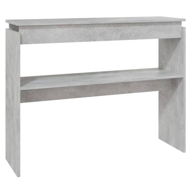Berkfield Home Console Table Concrete Grey 102x30x80 cm Engineered Wood - Size: 102 x 30 x 80 cm - image 1
