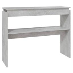 Berkfield Home Console Table Concrete Grey 102x30x80 cm Engineered Wood - Size: 102 x 30 x 80 cm