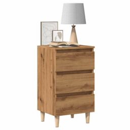 Berkfield Home Bedside Cabinet Artisan Oak 40x35x69 cm Engineered Wood in Brown - Size: 40 x 35 x 69 cm - thumbnail 1