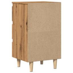 Berkfield Home Bedside Cabinet Artisan Oak 40x35x69 cm Engineered Wood in Brown - Size: 40 x 35 x 69 cm - thumbnail 6