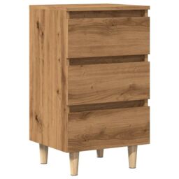Berkfield Home Bedside Cabinet Artisan Oak 40x35x69 cm Engineered Wood in Brown - Size: 40 x 35 x 69 cm - thumbnail 2