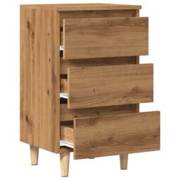 Berkfield Home Bedside Cabinet Artisan Oak 40x35x69 cm Engineered Wood in Brown - Size: 40 x 35 x 69 cm - thumbnail 9