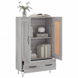Berkfield Home Highboard Grey Sonoma 69.5x31x115 cm Engineered Wood - thumbnail 4