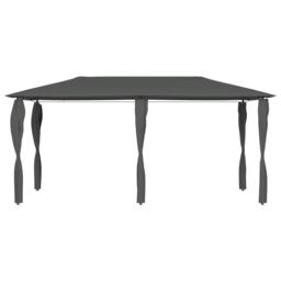Berkfield Home Gazebo with Post Covers 3x6x2.6 m Anthracite 160 g/m ² in Charcoal - thumbnail 3
