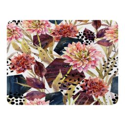 Benjamin Tate Design Autumn Watercolor Floral Arrangement Blanket in Natural - Size: 120 cm x 150 cm - thumbnail 1