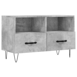 Berkfield Home TV Cabinet Concrete Grey 80x36x50 cm Engineered Wood - Size: 80 x 36 x 50 cm - thumbnail 2