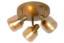 Lucide 'BJORN' Dimmable Rotatable Stylish Indoor Ceiling Spotlight 3xE14 in Gold