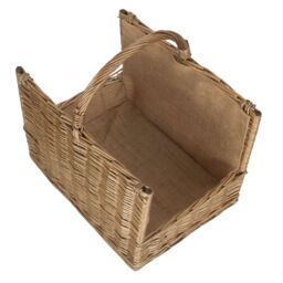 Red Hamper Wicker Antique Wash Open End Basket in Brown - thumbnail 2