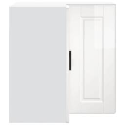 Berkfield Home Kitchen Wall Corner Cabinet Porto High Gloss White Engineered Wood - thumbnail 6