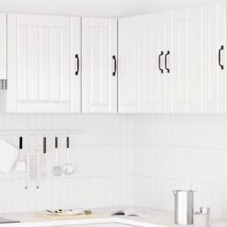 Berkfield Home Kitchen Wall Corner Cabinet Porto High Gloss White Engineered Wood - thumbnail 3