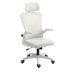 FLAVORA Beige-Ergonomic Office Chair High Back in Beige - Size: 0.6m2 - thumbnail 1