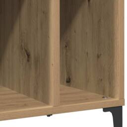 Berkfield Home Record Cabinet Artisan Oak 100x38x48 cm Engineered Wood in Brown - Size: 100 x 38 x 48 cm - thumbnail 7