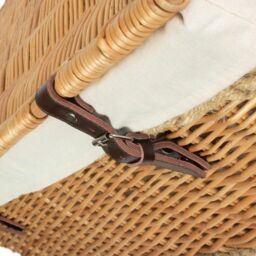Red Hamper 72cm Rope Handled Cotton Lined Wicker Trunk in White - thumbnail 4