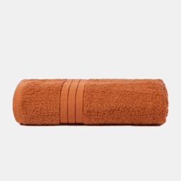 OHS Luxury Bath Towel 100% Cotton Bathroom in Burnt Orange - thumbnail 6