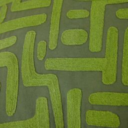 HOEM Brooke Abstract 100% Cotton Cushion in Dark Green - Size: 50 cm x 50 cm - thumbnail 4
