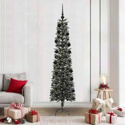 Berkfield Home Artificial Christmas Tree with 300 LEDs Green 58 x 58 x 210 cm - thumbnail 1