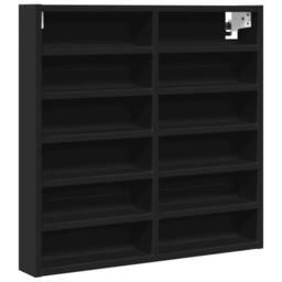 Berkfield Home Vitrine Cabinet Black 60x8.5x58 cm Engineered Wood - thumbnail 3