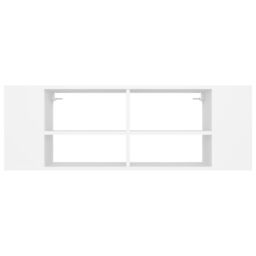 Berkfield Home Wall-Mounted TV Cabinet White 102x35x35 cm Engineered Wood - Size: 102 x 35 x 35 cm - thumbnail 4