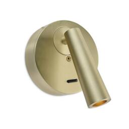Netlighting Gamma LED Wall Reading Light Satin Gold 179lm 2700K - thumbnail 2