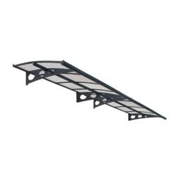 Palram Patio Cover Herald Door Awning Canopy 4460 Mist - L447 x W139 x H33 cm in Grey - thumbnail 1