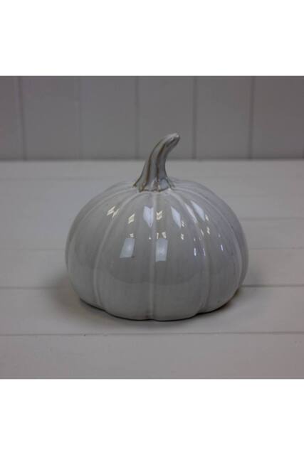 KDMD Grey Glazed Ceramic Pumpkin - 14mm - image 1