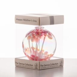 Sienna Glass Mother's Day 10cm Spirit Ball Pastel Pink - thumbnail 2