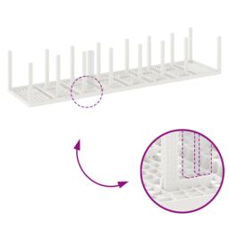 Berkfield Home Garden Table White 400x100x73 cm Poly Rattan - Size: 400 x 100 x 73 cm - thumbnail 8