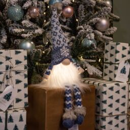 Samuel Alexander 55cm Battery Operated Light up Blue Christmas Gonk with Dangly Legs & Snowflake Hat - thumbnail 4