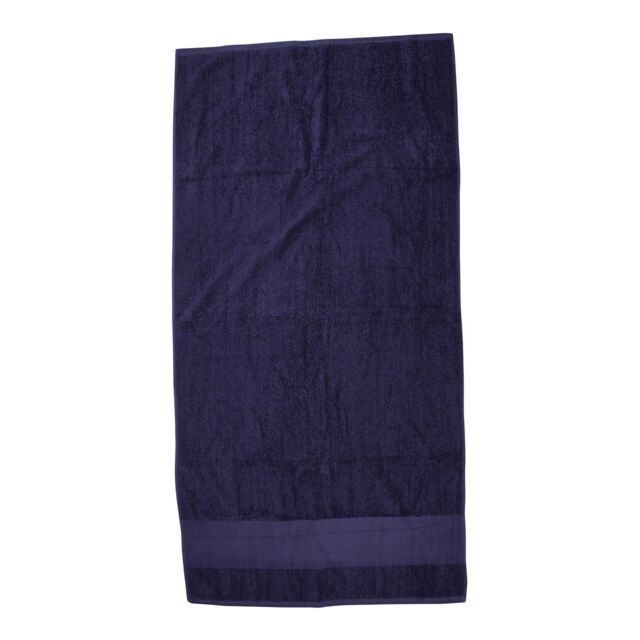 Towel City Bordered Printable Bath Towel in Navy - image 1