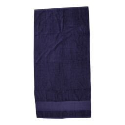 Towel City Bordered Printable Bath Towel in Navy - thumbnail 1