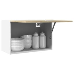 Berkfield Home Hanging Cabinet Lyon Sonoma Oak 60x31x40 cm Engineered Wood in Brown - Size: 60 x 31 x 40 cm - thumbnail 4
