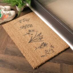 Artsy Mats Wild Flowers Doormat (60 x 40cm) in Brown - Size: 40 cm x 60 cm - thumbnail 4