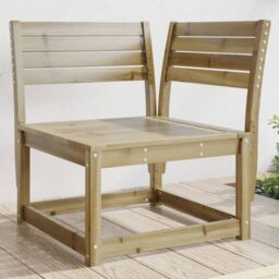 Berkfield Home Garden Sofa Corner 73x73x78 cm Impregnated Wood Pine in Brown - Size: 73 x 73 x 78 cm - thumbnail 1