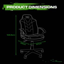 X Rocker Saturn Ergonomic Mid Back PC Gaming Chair with Swivel Base in Green - thumbnail 8