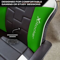 X Rocker Saturn Ergonomic Mid Back PC Gaming Chair with Swivel Base in Green - thumbnail 4