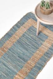 Homescapes Veranda Grey & Nude Hemp Chindi Hall Runner, 66 x 200 cm - Size: 66 cm x 200 cm - thumbnail 1