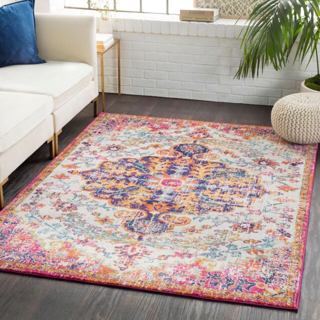 Livabliss Harput Vintage Traditional Boho Living Rug in Pink - Size: 60 cm x 90 cm - image 1