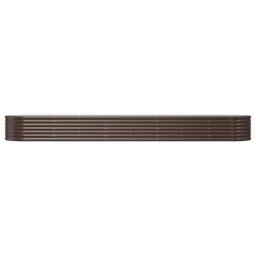 Berkfield Home Garden Raised Bed Powder-coated Steel 368x80x36 cm Brown - Size: 368 x 80 x 36 cm