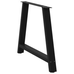 Berkfield Home Modern Coffee Table Legs A-Shaped 2 pcs Black¬†100x(72-73) cm Steel in Black - thumbnail 4