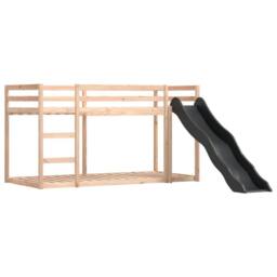 Berkfield Home Bunk Bed without Mattress with Slide & Curtains Blue 80x200 cm - thumbnail 8